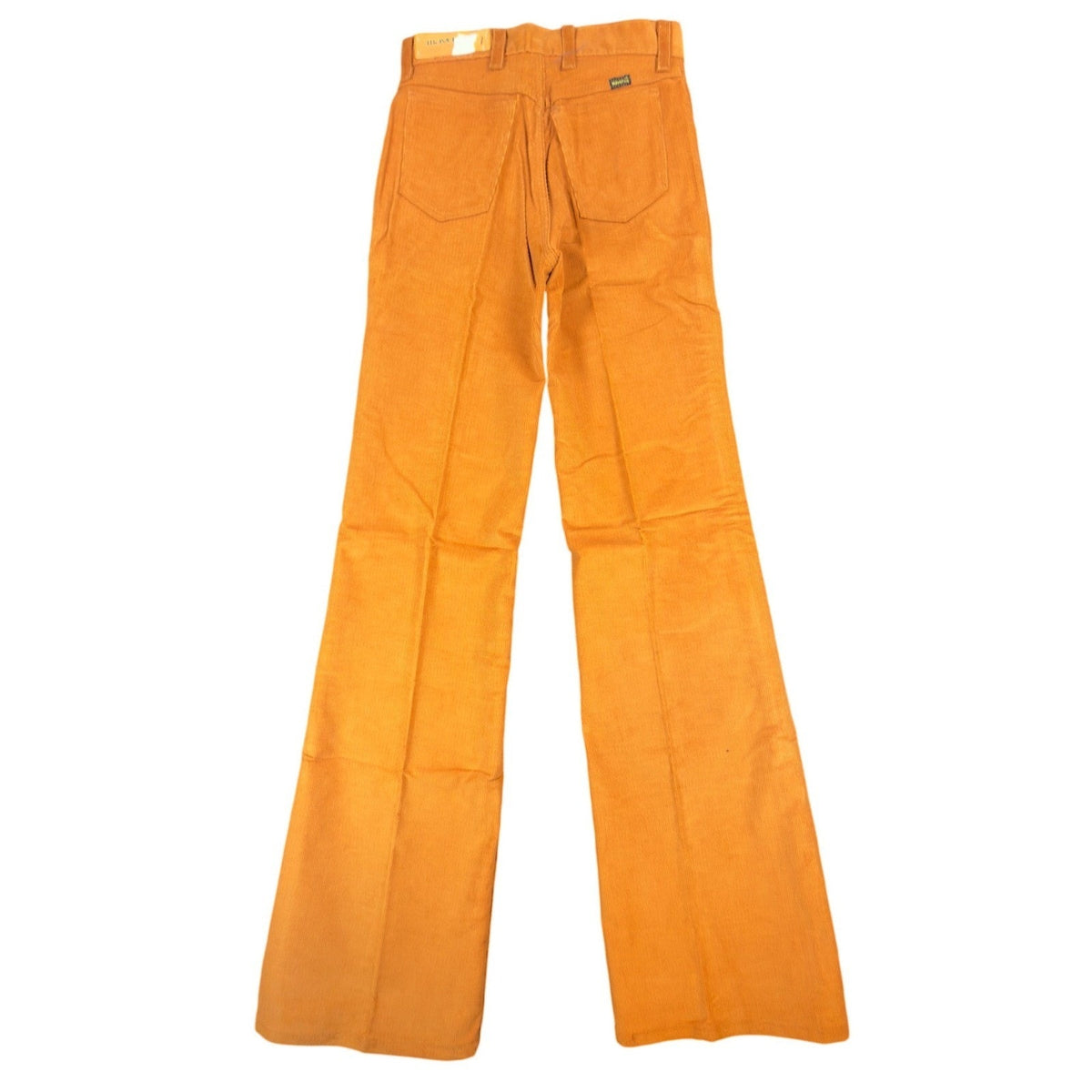 Maverick Vintage 70s Corduroy Flare Pants Juniors 7 Orange Bell Bottoms NWT - take2supply