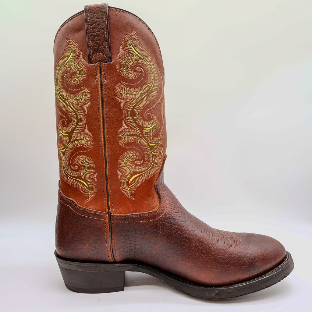 Double-H Western Mustang Boots Mens 11 EE Rust Leather Excellent DH4417
