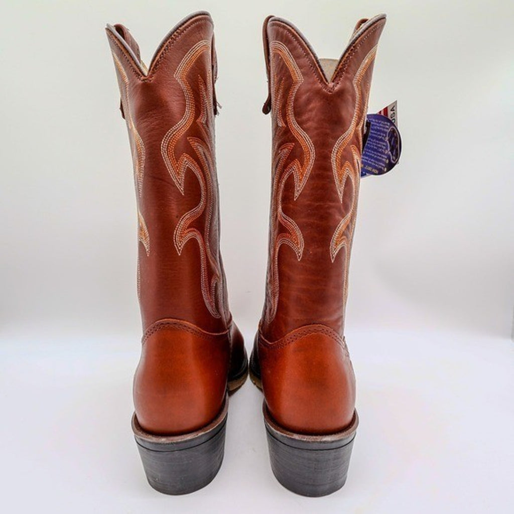 Double-H AG7 Western Work Boots Mens 9.5 D Brown Leather 1519 USA NWT