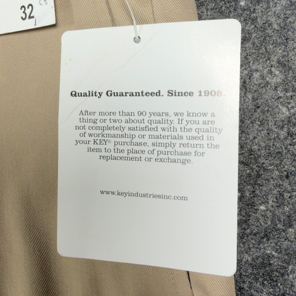 KEY Modern Workwear Chino Pants Mens 40x32 Tan Khaki Twill NWT