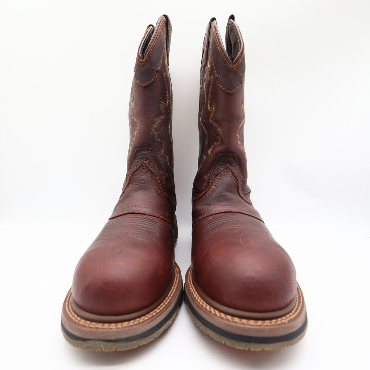 Double-H Boots Mens 11 D Roper Leather Work Safety Toe DH5133 Brown NIB