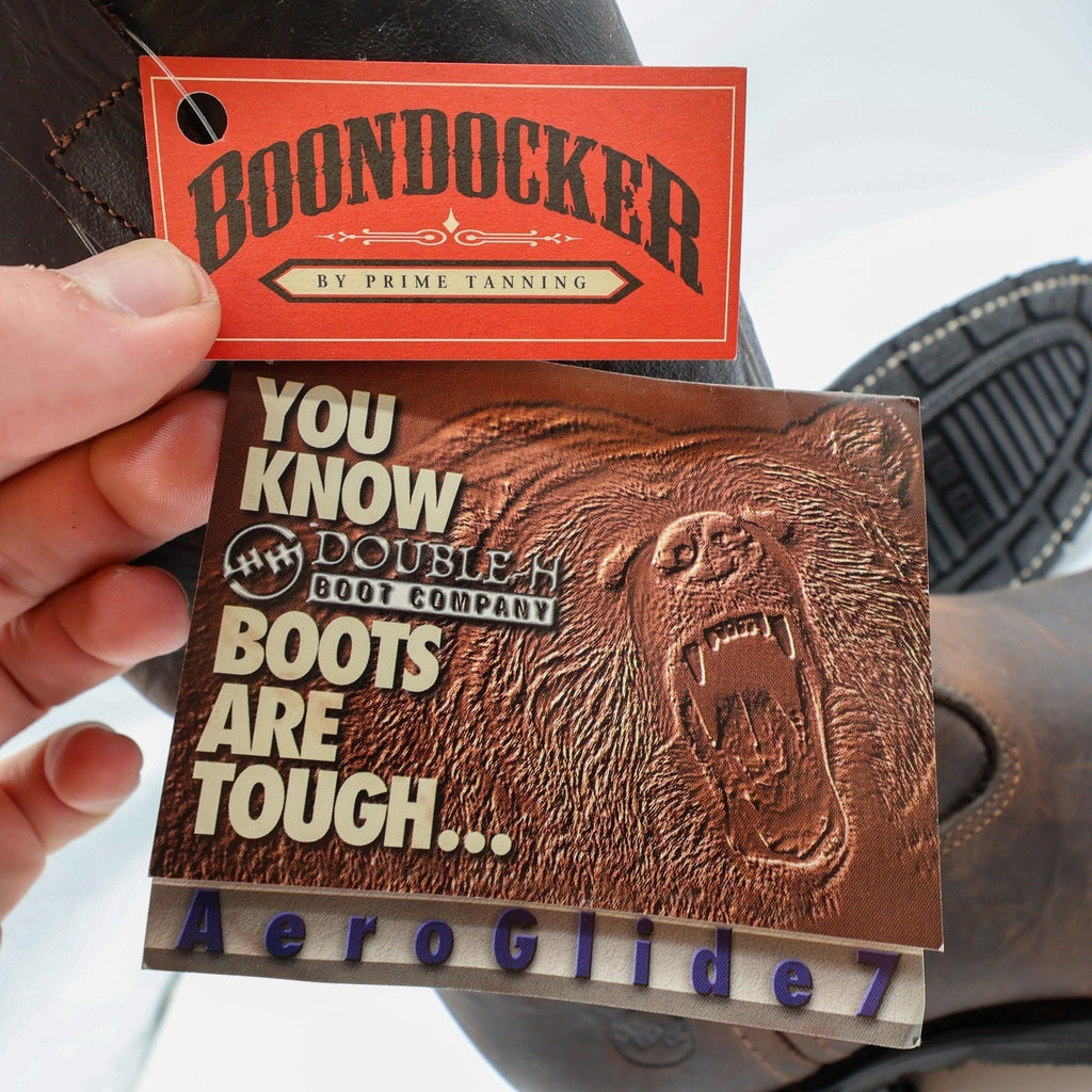 Double H Boondocker Work Boots Mens 9 EE Brown Leather NEW 2520 AeroGlide 7