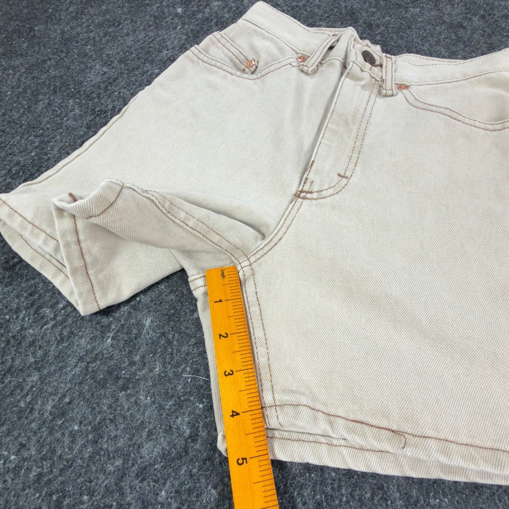 Lee 90s Soda Pop Denim Shorts Junior 3 Khaki Recycled Cotton NWT Vintage