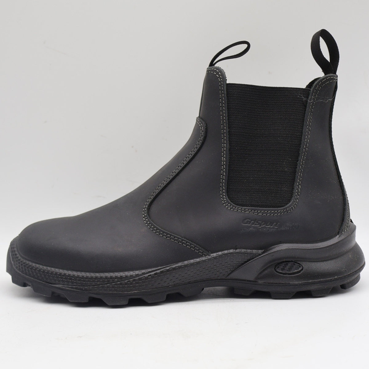 Grisport Cardigan Chelsea Boots Mens 10.5 Black Leather Pull On Italy 7003D8