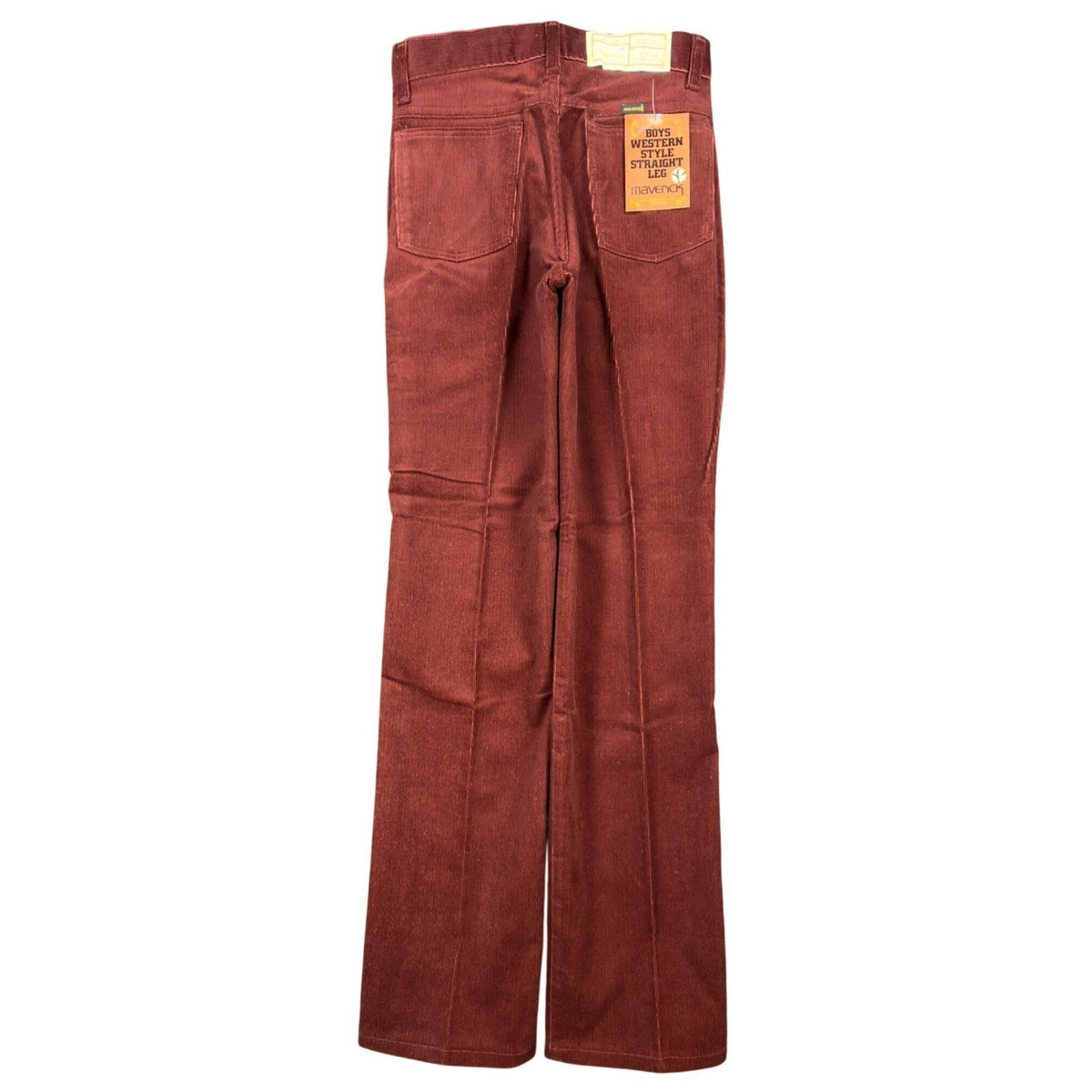 Maverick Vintage 70s Corduroy Pants Boys 16 Slim Brown Straight Leg NWT - take2supply