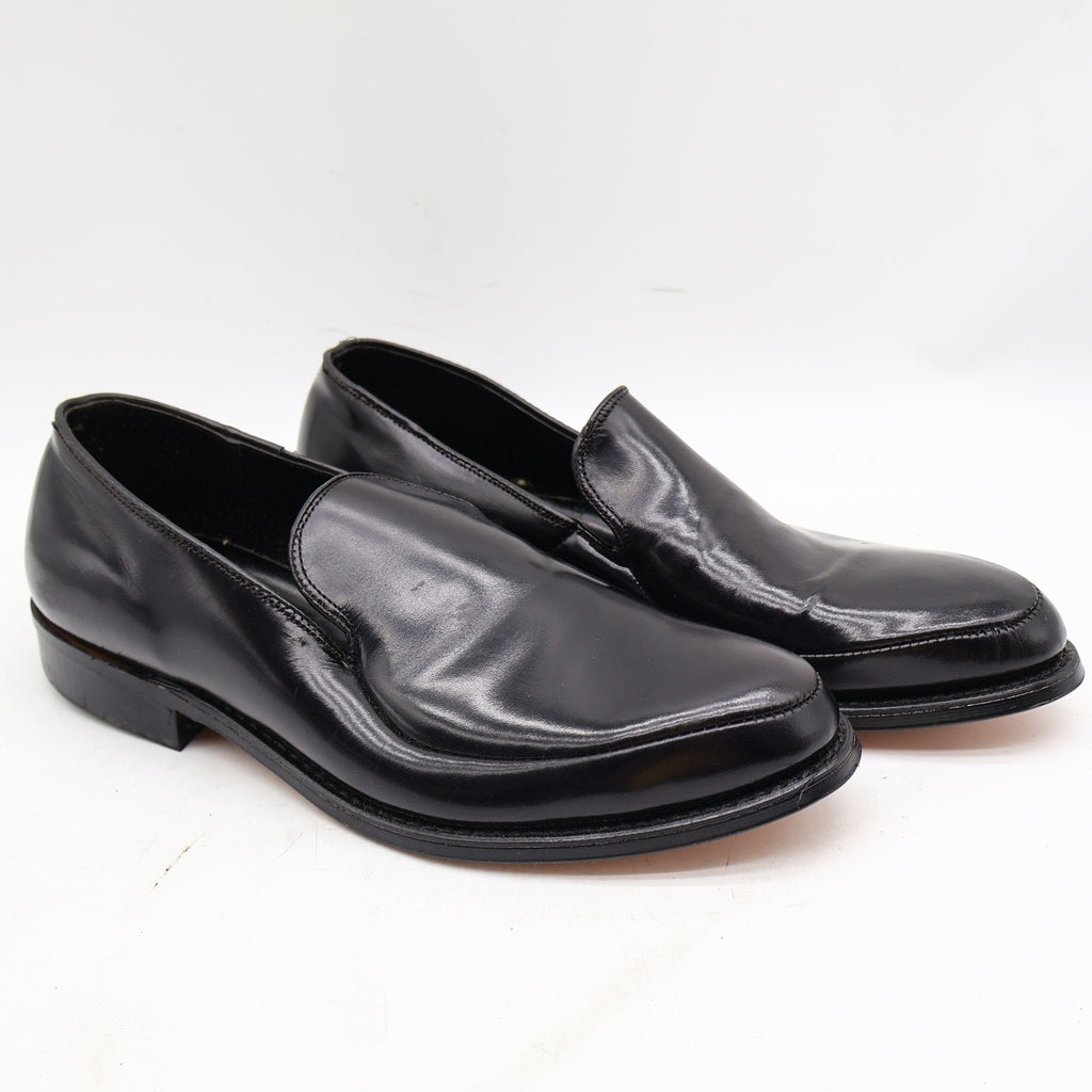 Vintage Cedar Crest Black Leather Moc Toe Slip-On Dress Shoes Boys' 14 Deadstock