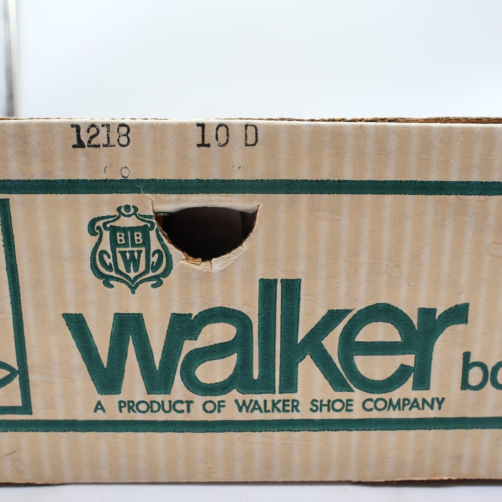 Walker Vintage Roper Cowboy Boots Mens 10 Black Leather New Made in USA 1218