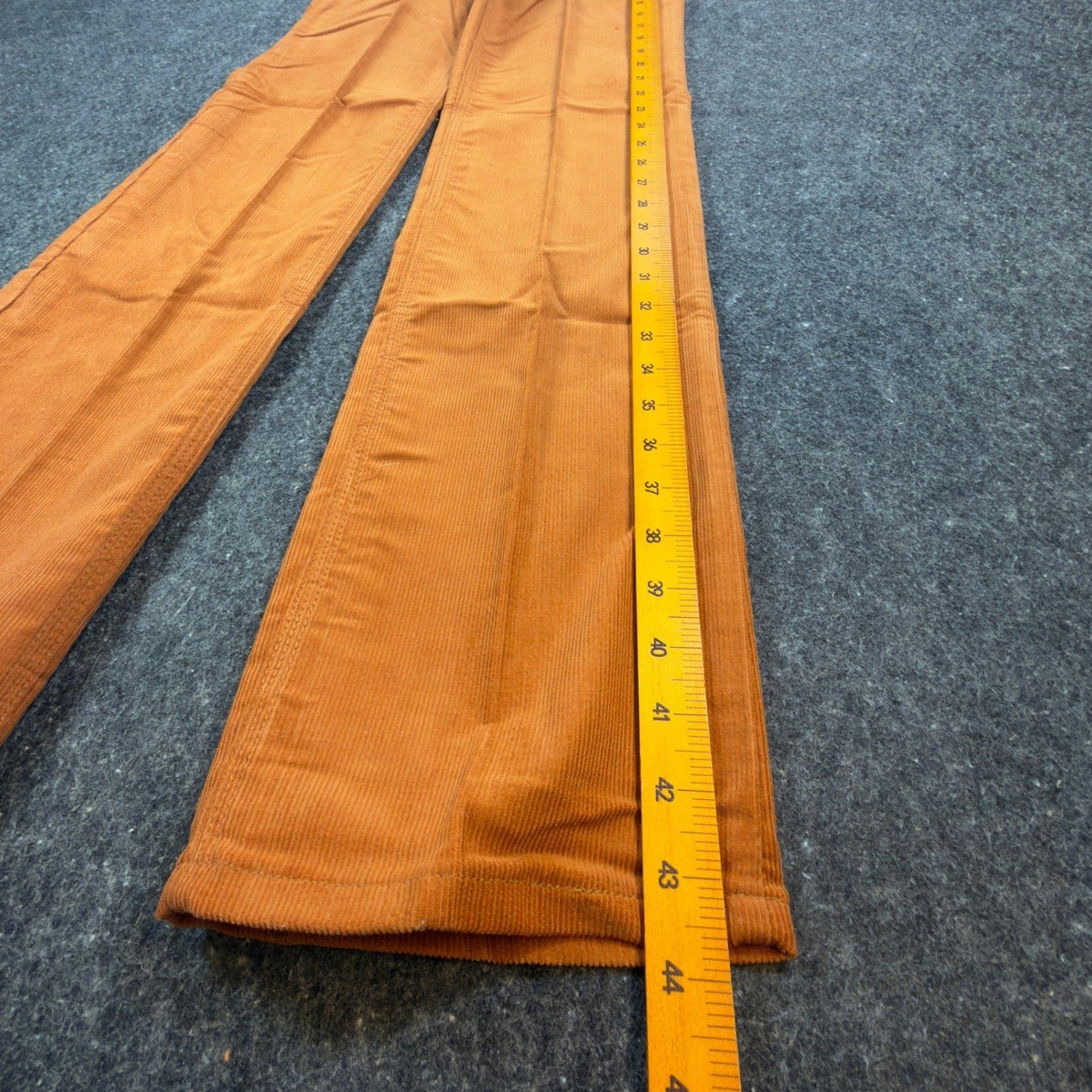 Maverick Vintage 70s Corduroy Flare Pants Juniors 7 Orange Bell Bottoms NWT - take2supply