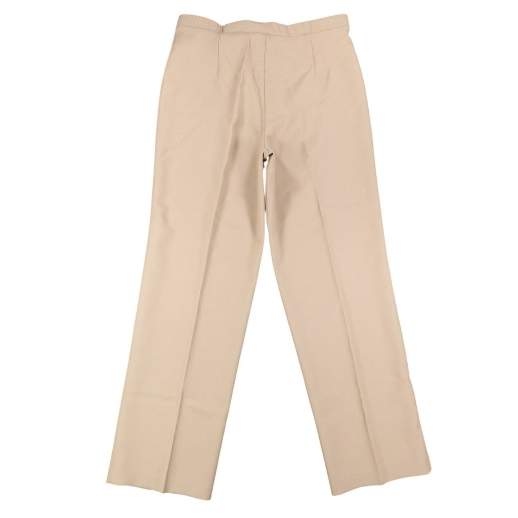 Rhondaly NY Dress Pants Womens 20 Vintage 70s Beige Polyester Straight Leg NWT