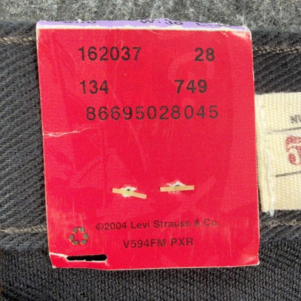 Levi's Y2K 550 Relaxed Fit Jeans Boys 30x30 Black Cotton Denim NWT