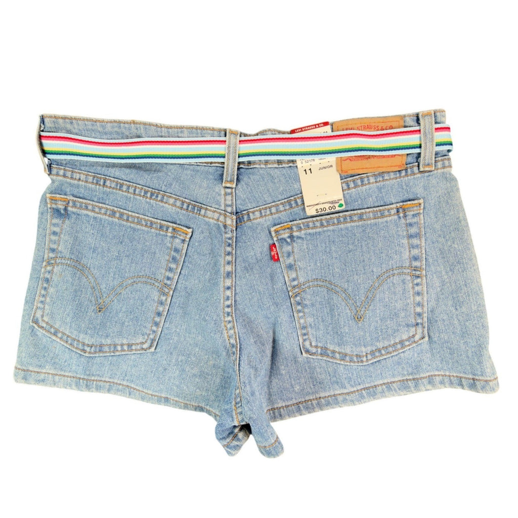 Levi's Y2K Superlow Stretch Shorts Junior 11 Blue Cotton Denim NWT C359