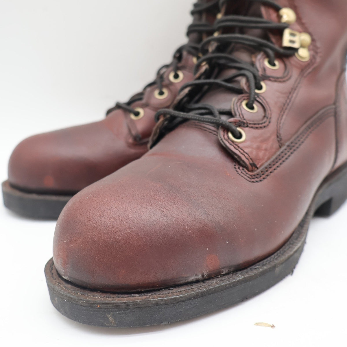 Georgia Boot Carbo-Tec G8945 Mens 8 M Steel Safety Toe Work Boots Brown Leather