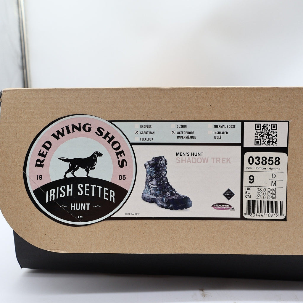 Irish Setter Boots Mens Size 9 D Shadow Trek Gore-Tex Camo Hunting 3858 NIB - take2supply