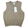 Nuggets Sweater Vest Small Vintage 90s Tan Acrylic V-Neck Ribbed Deadstock NWT