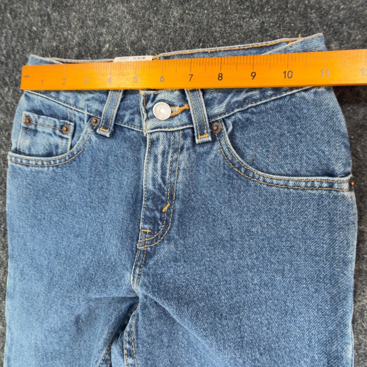Levi's 517 Flare Jeans Girls 10 Slim Blue Cotton Slim Fit Vintage Y2K New - take2supply