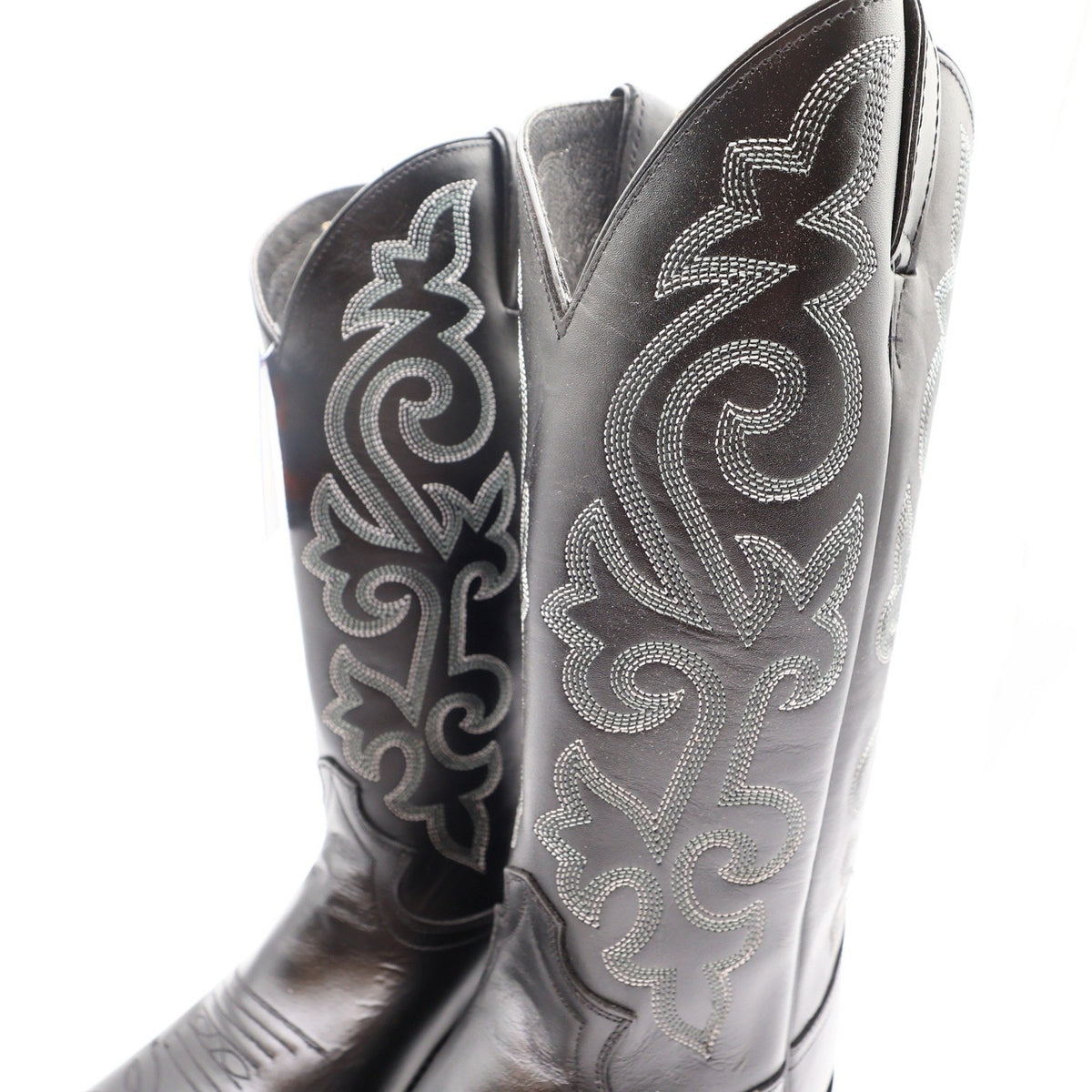 Justin Boots 1409 Mens 10 EE Black London Calf Leather Western Cowboy Boots NIB