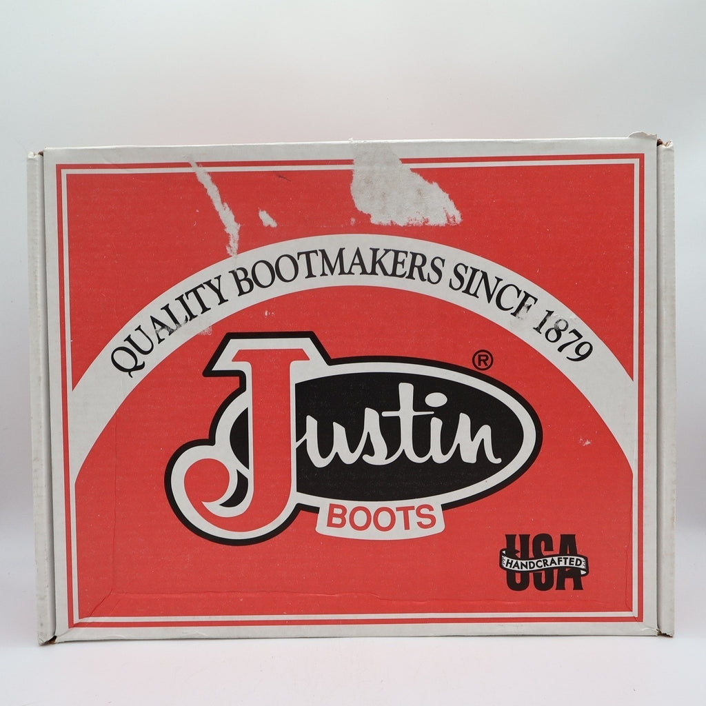 Justin 2704 Cowboy Boots Mens 10 EE Tan Distressed Vintage Goat Leather NWT