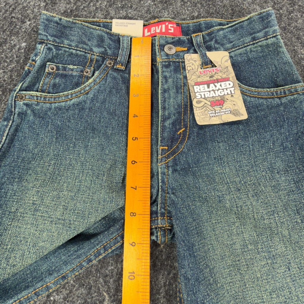 Levi's Y2K 549 Relaxed Straight Jean Shorts Boys 7 Reg Blue Denim NWT