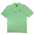 US Polo Assn Mens XL Polo Shirt Striped Green White Pique Short Sleeve NWT