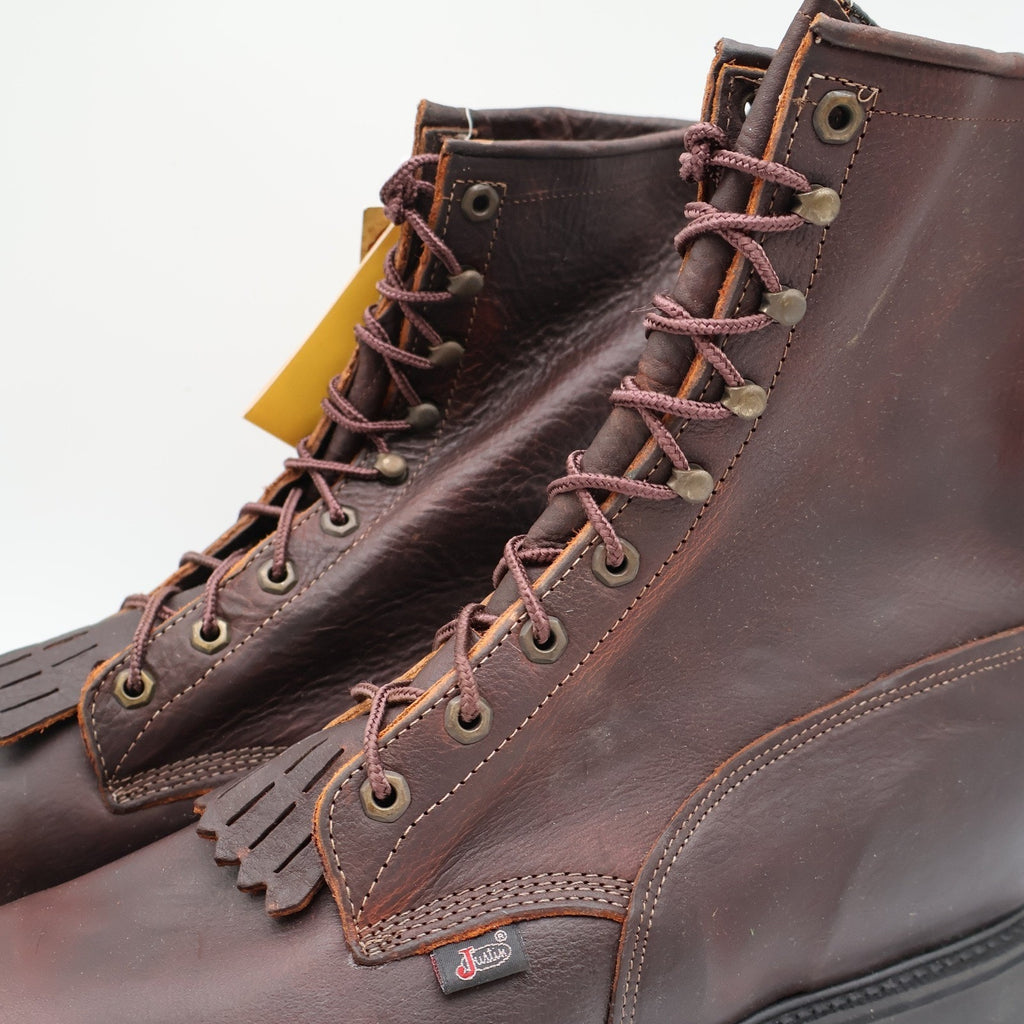 Justin 761 Double Comfort Kiltie Work Boots Men's 13 EE Brown USA Made Deadstock