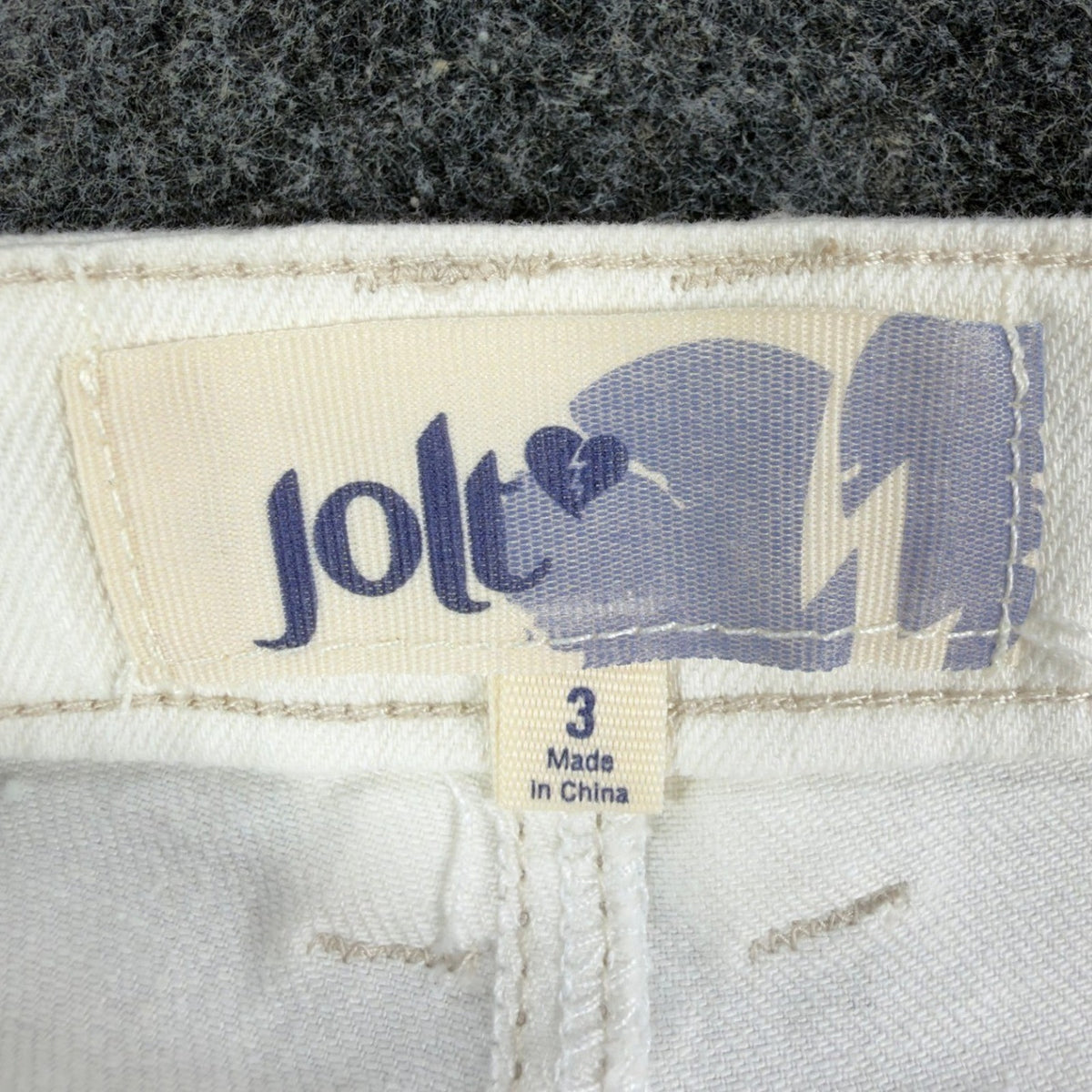 Jolt Y2K Skyrise High Waisted Denim Shorts Juniors 3 White Cotton NWT