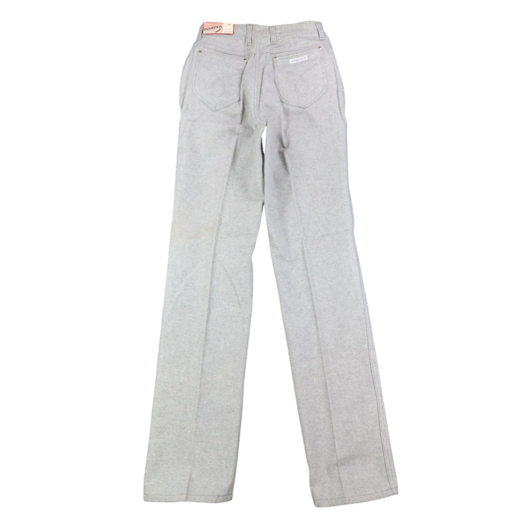 Maverick Pants Misses 14 Vintage 80s Gray Cotton Straight Leg Made in USA NWT