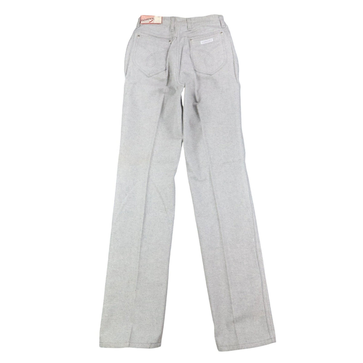 Maverick Pants Misses 14 Vintage 80s Gray Cotton Straight Leg Made in USA NWT