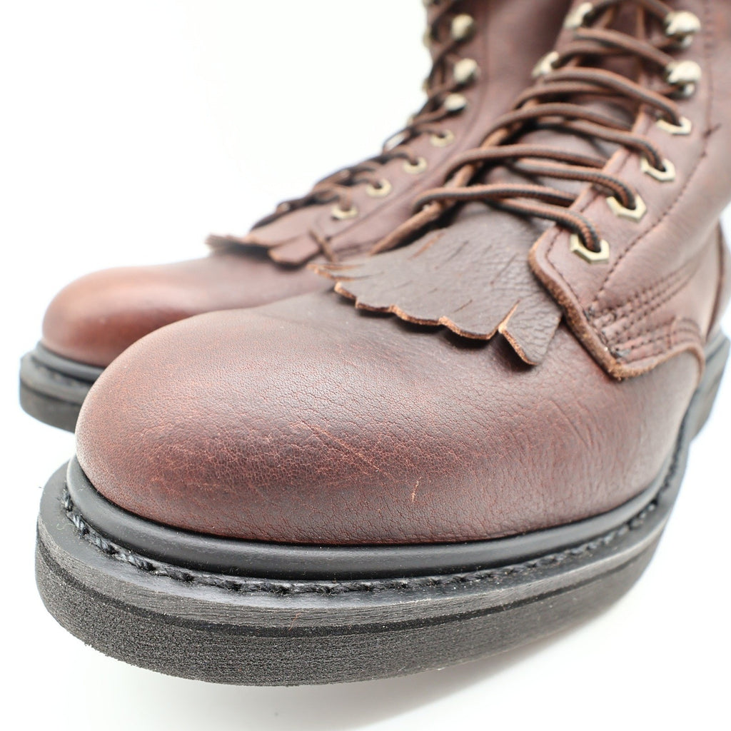 Dan Post Leather Work Boots Men 9.5 D Brown Oily Lace Up Kiltie NWT Box