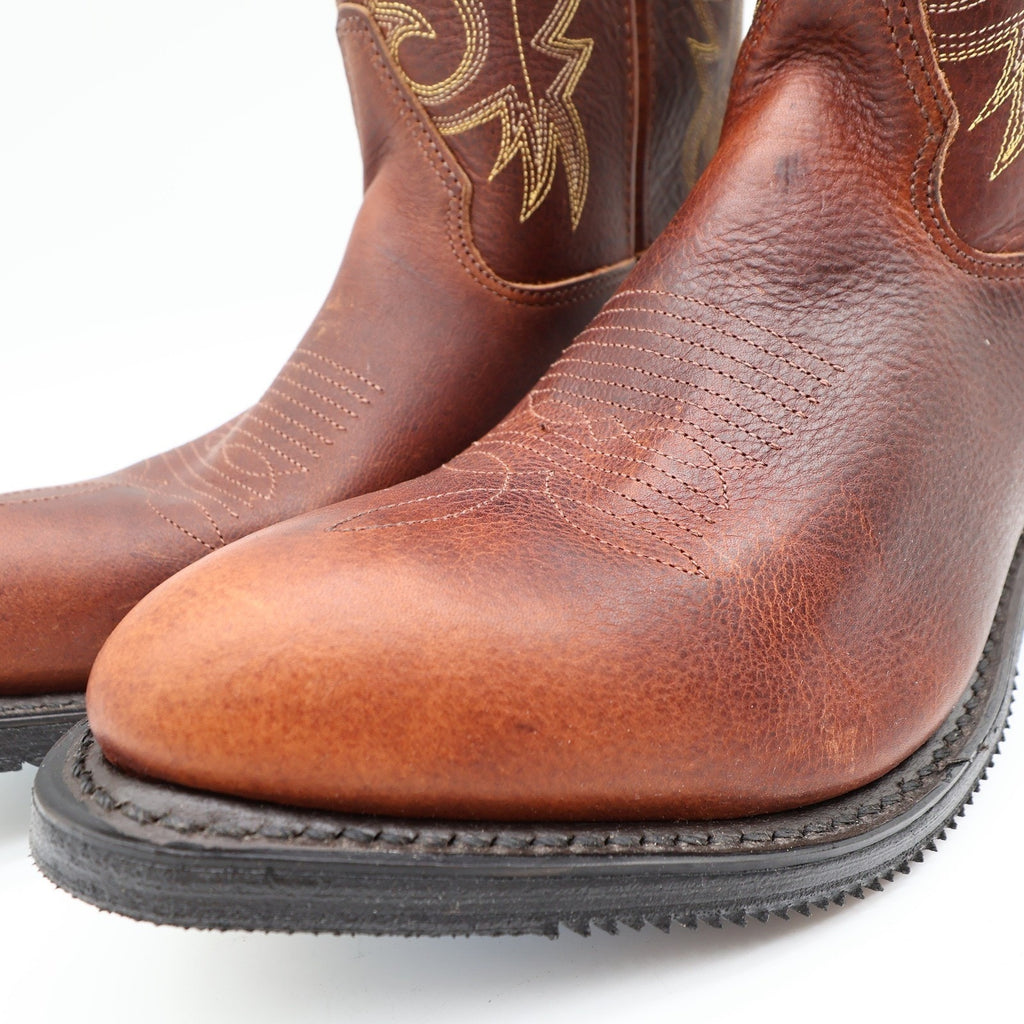 Double-H 3269 12" Work Western Boots Mens 8.5 D Black Walnut Leather NWT - take2supply