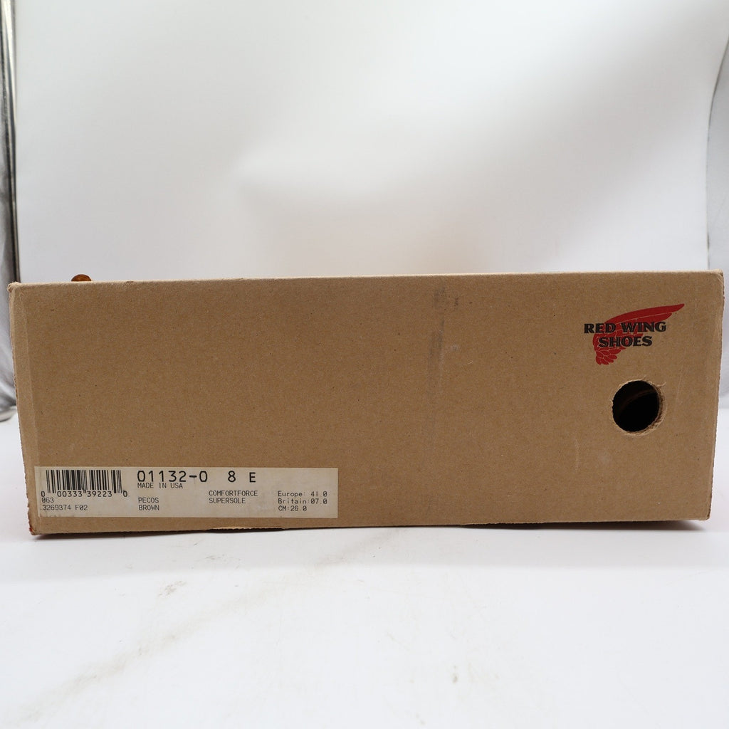 Red Wing 1132 Pecos Brown Leather Pull-On Work Boots Men's 8E USA New in Box