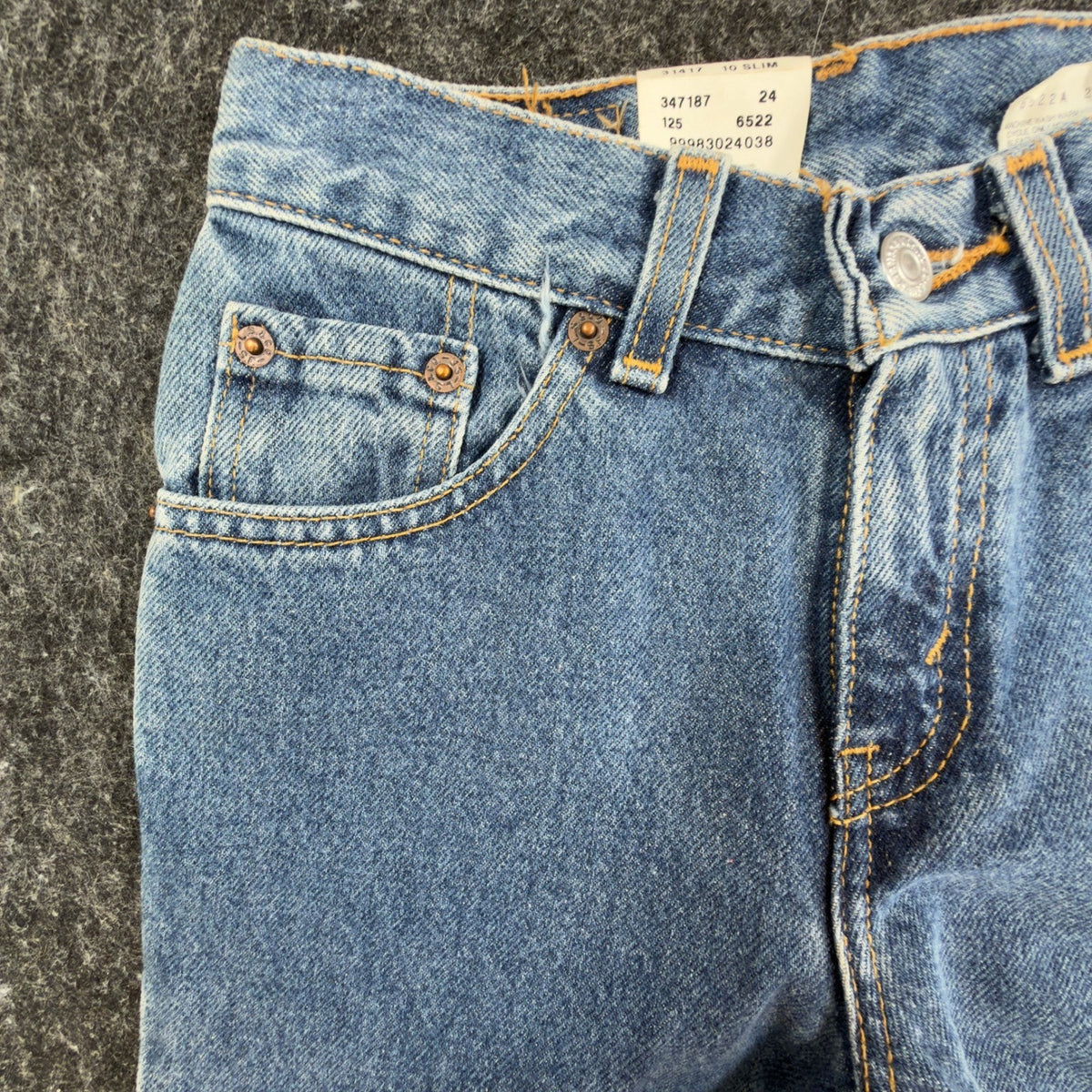 Levi's 517 Flare Jeans Girls 10 Slim Blue Cotton Slim Fit Vintage Y2K New - take2supply
