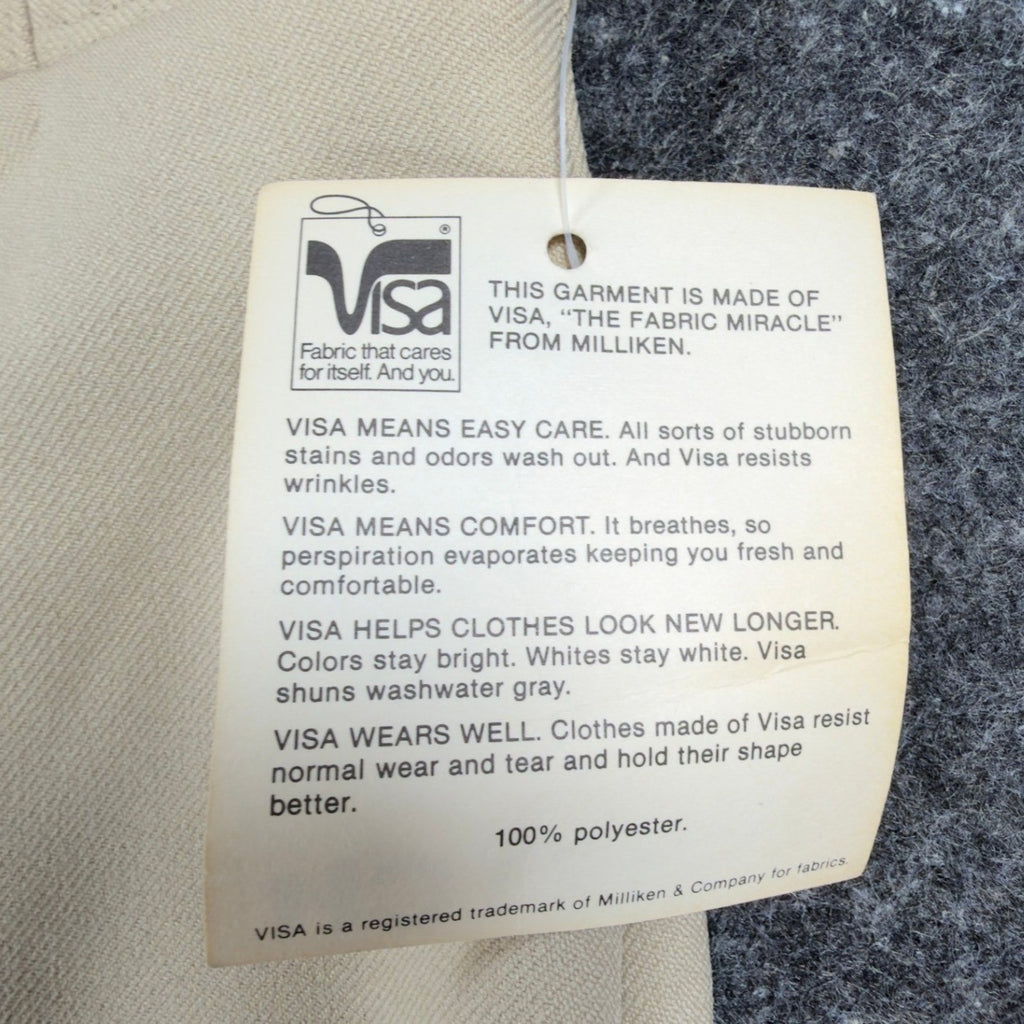 Donnkenny Pants Womens 8 Vintage 80s Beige Polyester Stretch Straight Leg NWT