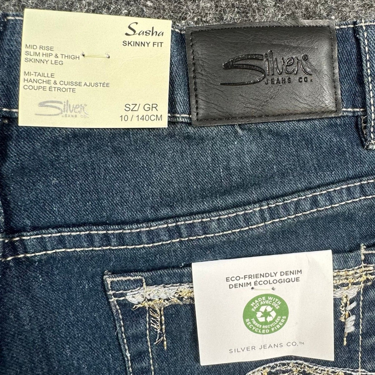Silver Jeans Co Sasha Skinny Jeans Girls 10 Blue Denim Slim Fit NWT