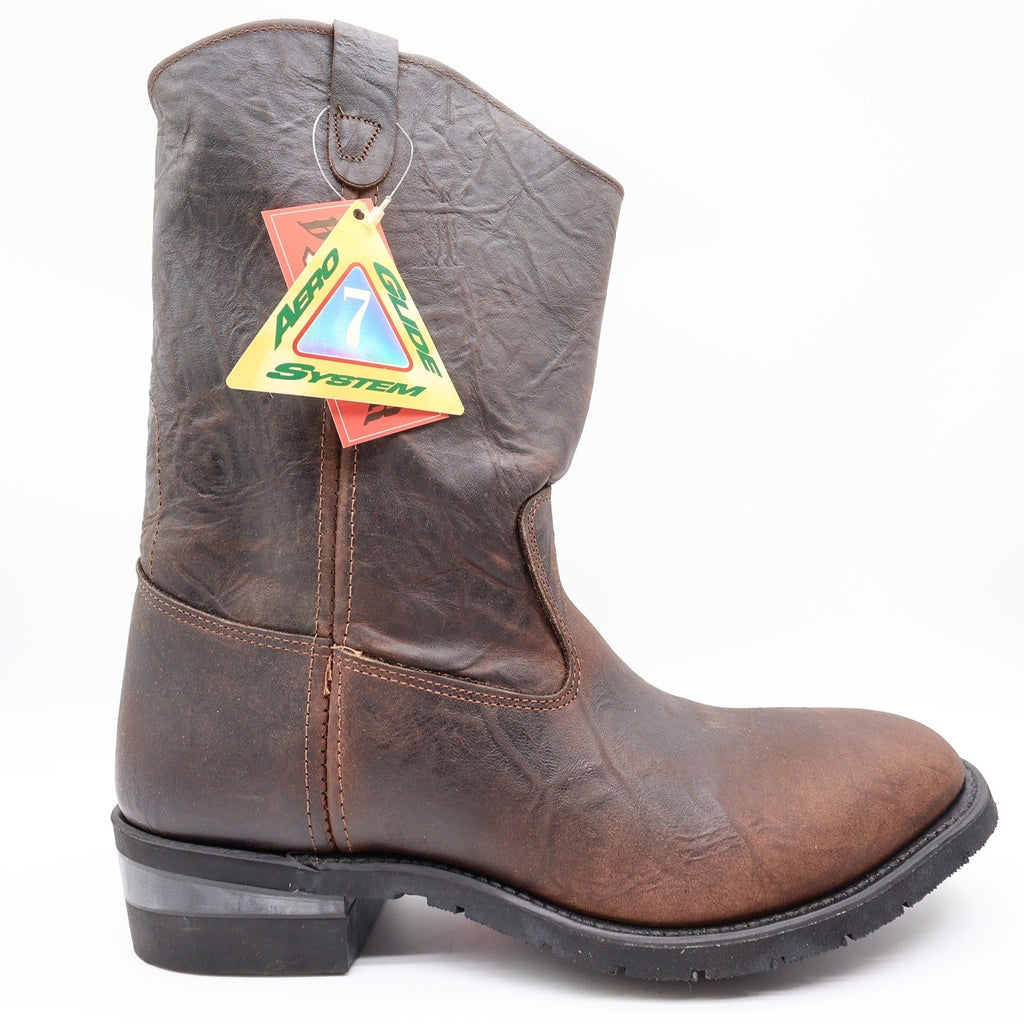 Double-H Aero-Glide 7 System Boots Mens 12 D Brown Leather NWT Vintage Style
