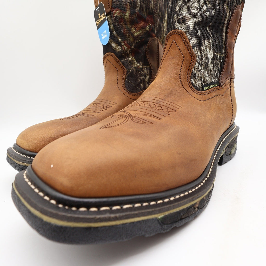 Dan Post Camo Waterproof Western Work Boots Men 9 D Brown Leather NWT Box