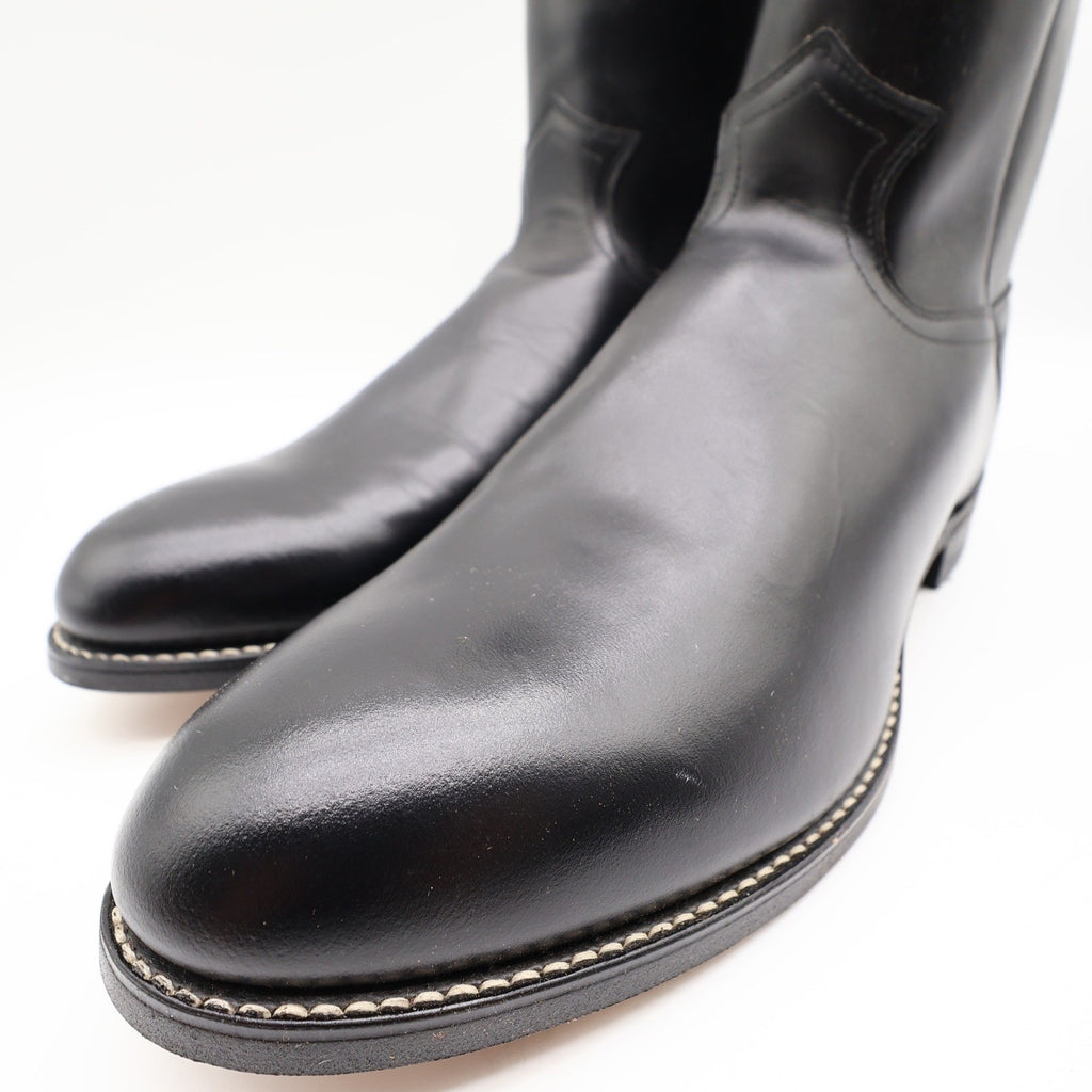 Justin Vintage Roper Boots Mens 11 D Black Leather Deadstock 3702M