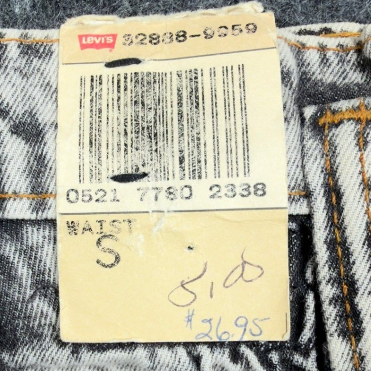 Levi's Vintage 90s SilverTab Shorts Kids S Gray Acid Wash Denim NWT Deadstock