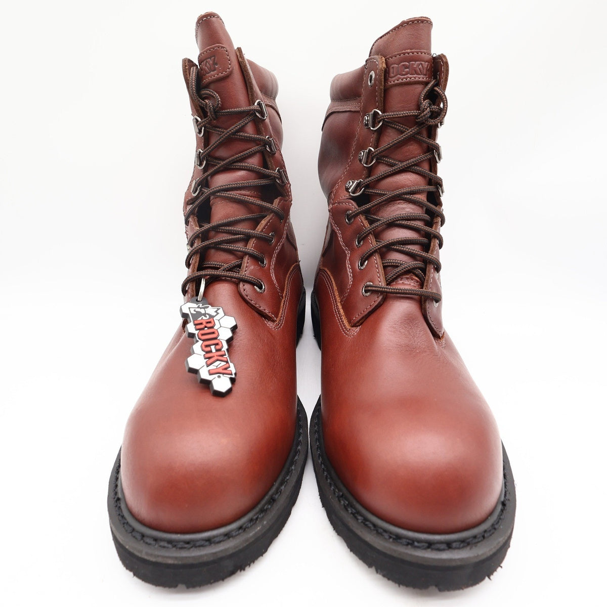 Rocky 6224 Steel Toe Ranger Work Boots Mens 12M Brown Leather Gore-Tex New