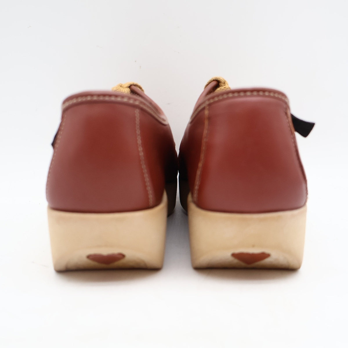 Vintage Soft Spots Cream Puffs Brown Leather Platform Moccasins Women's 5.5M USA Deadstock