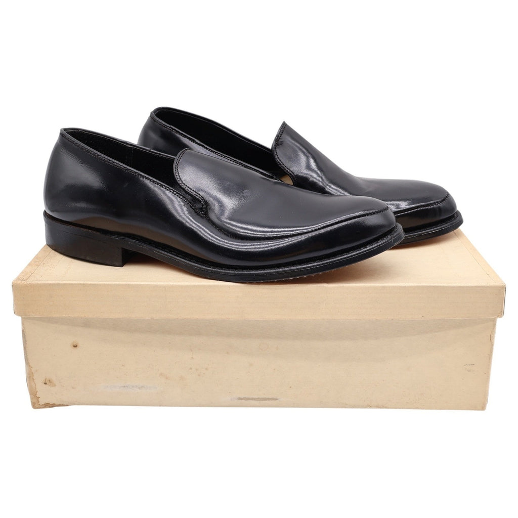 Vintage Cedar Crest Black Leather Moc Toe Slip-On Dress Shoes Boys' 14 Deadstock