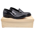 Vintage Cedar Crest Black Leather Moc Toe Slip-On Dress Shoes Boys' 14 Deadstock