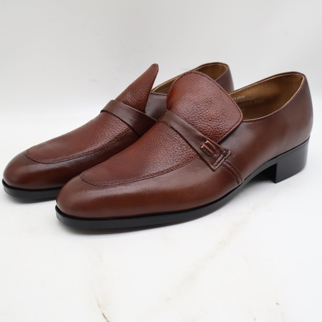 Vintage 70s Barclay Endicott Johnson 95182 Brown Leather Slip-On Loafers Men's 12D USA
