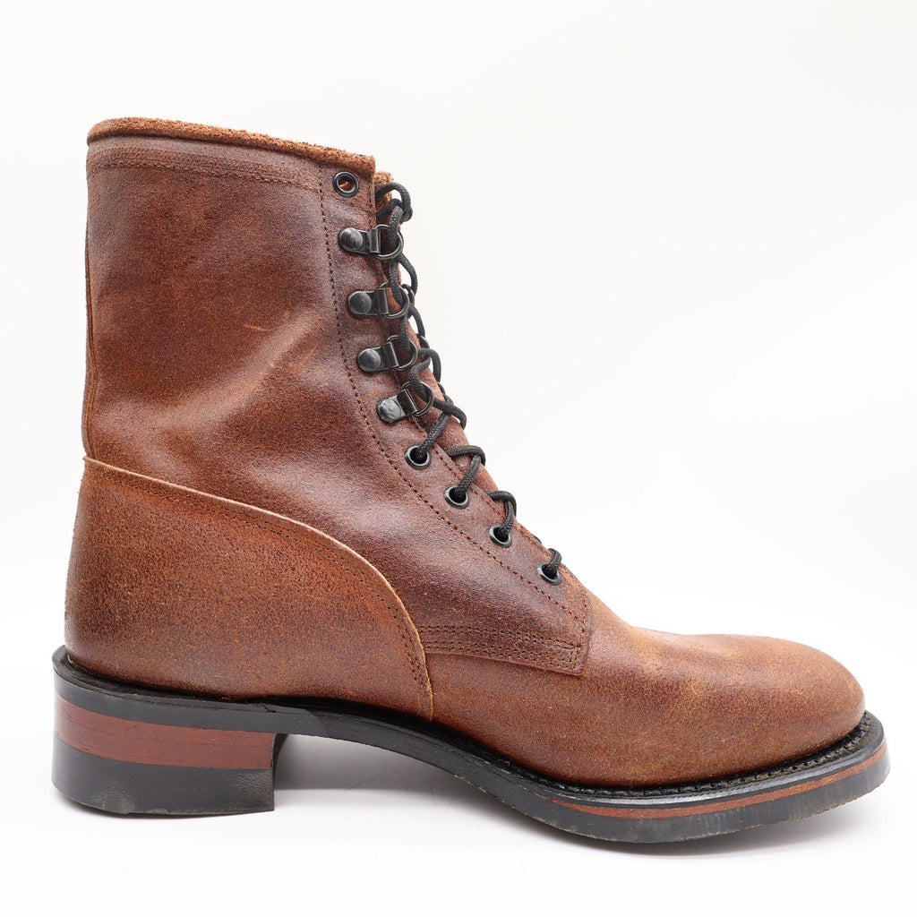Wrangler Vintage 90s Lace Roper Boots Mens 10.5 Brown Leather NWT - take2supply
