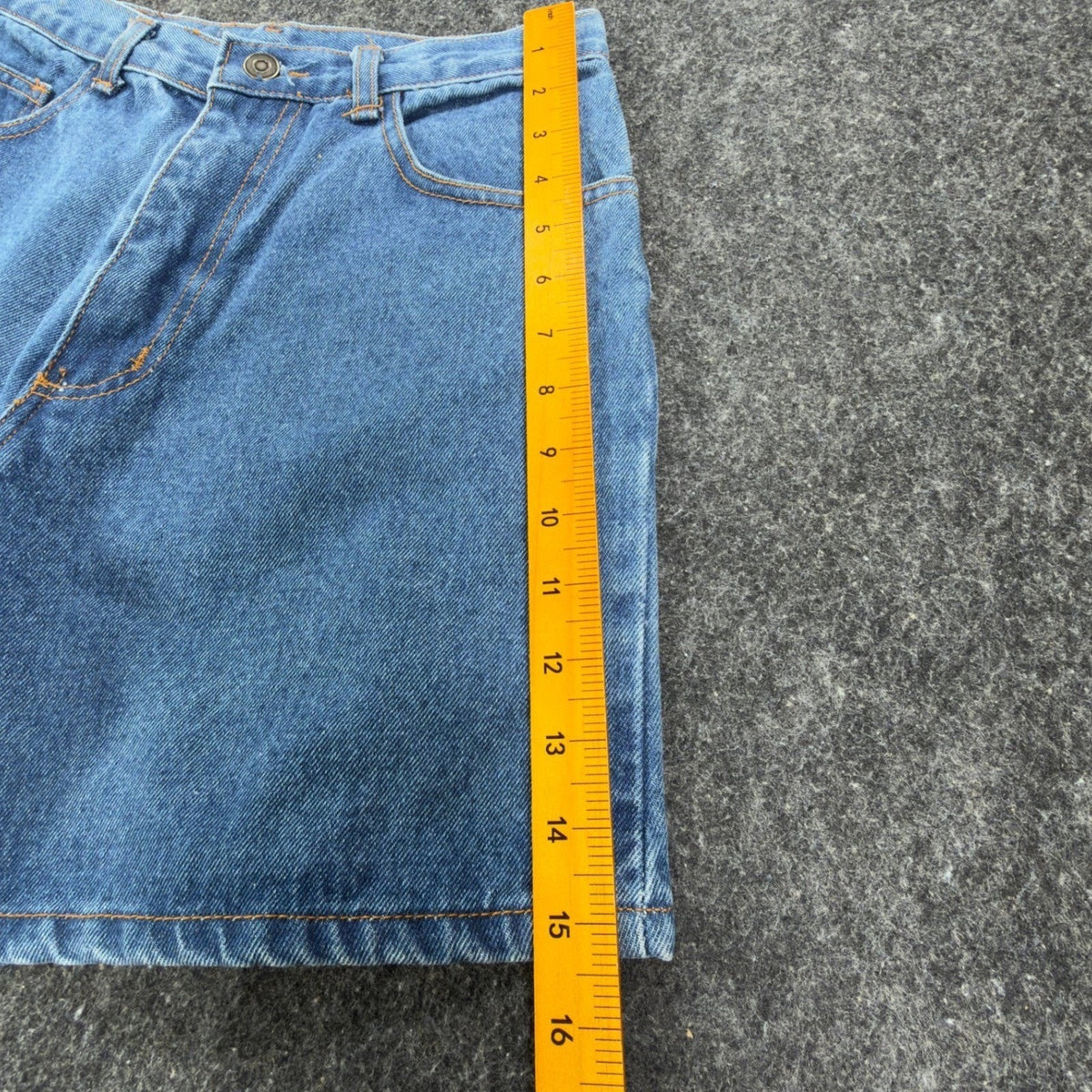 Boom Boom Vintage 90s Denim Shorts Womens 11/12 Blue Cotton NWT Made in USA - take2supply