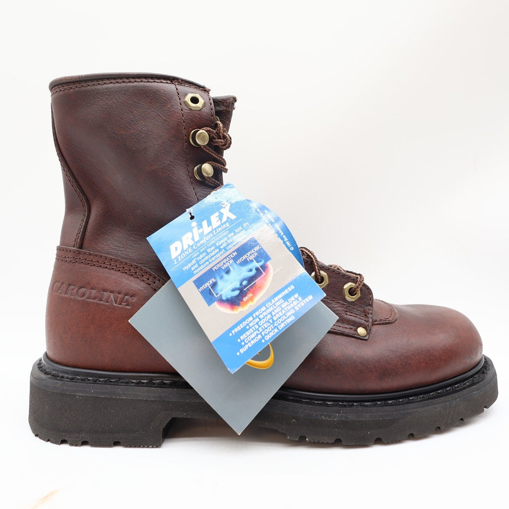 Carolina 8010 Work Boot Mens 9 Brown Briar Retro Leather NWT Electrical Hazard