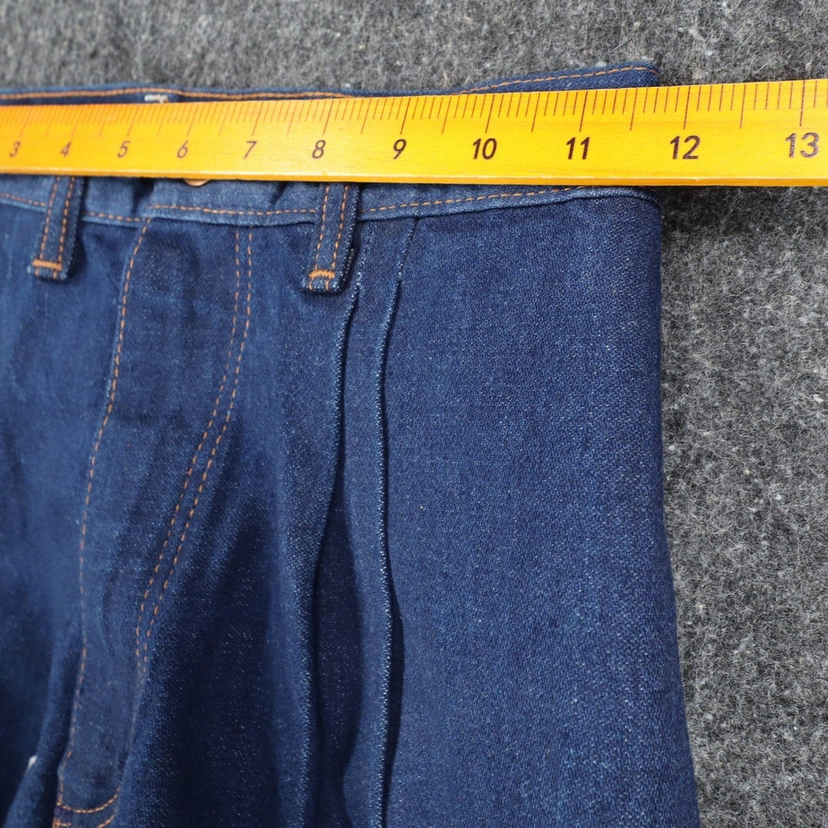 Maverick Pleated Denim Jeans Juniors 7 Vintage 70s Dark Wash USA Made Deadstock