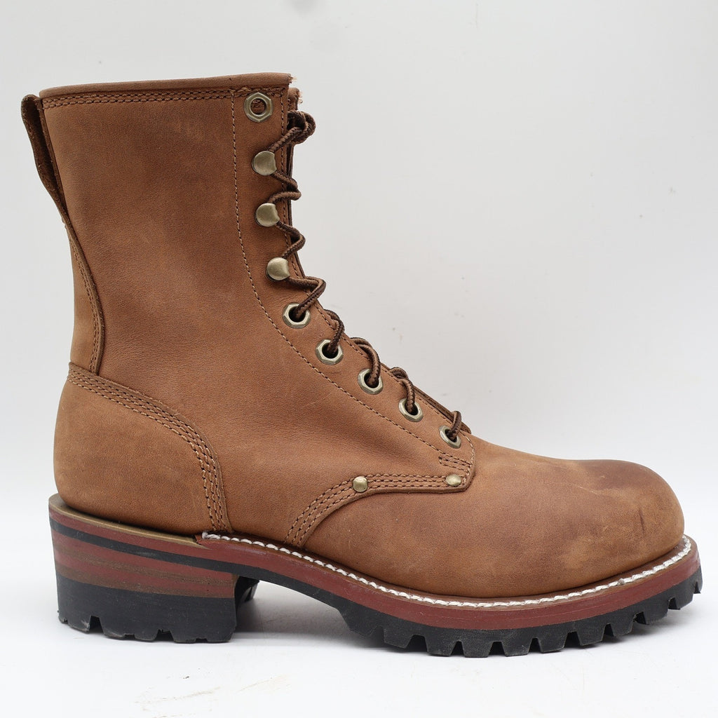 Carolina Logger Boots Mens 8 D Brown Leather Safety Steel Toe Work Boot 8585 NIB - take2supply