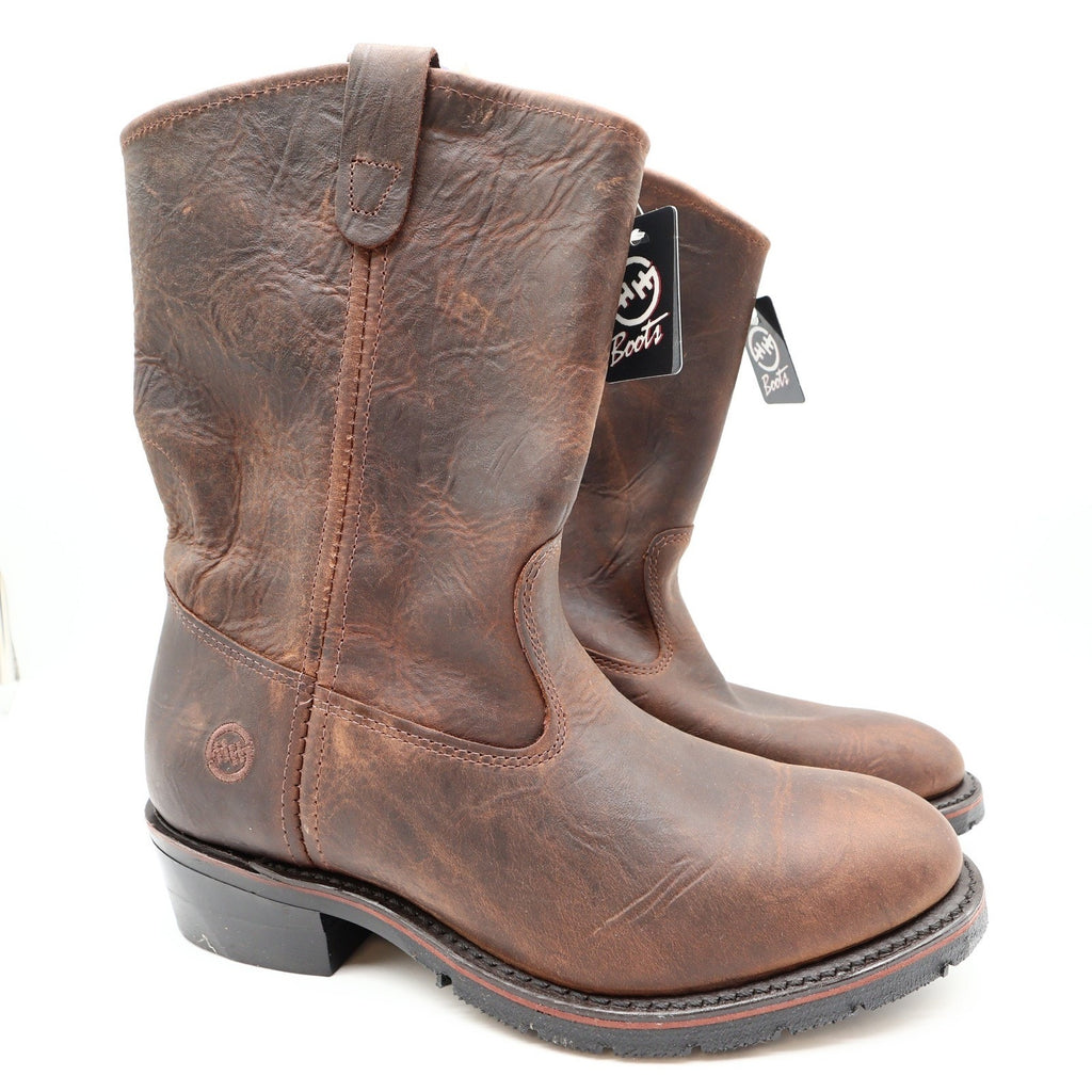Double-H 11" AG7 Ranch Wellington Mens 10.5 2E Brown Leather NWT 2522
