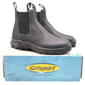 Grisport Cardigan Chelsea Boots Mens 10.5 Black Leather Pull On Italy 7003D8