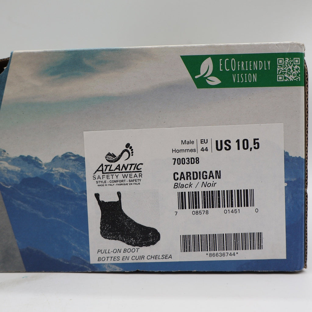 Grisport Cardigan Chelsea Boots Mens 10.5 Black Leather Pull On Italy 7003D8